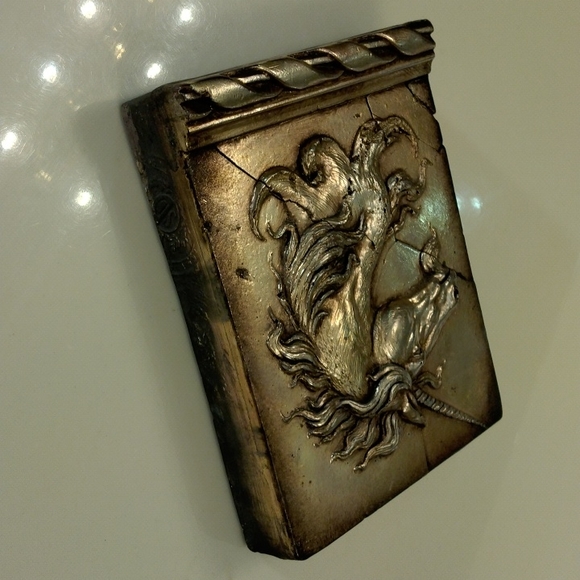 Sid Dickens, S-193 "Virtue" silver unicorn Memory-Block tile *Rare & Retired* - Picture 6 of 8